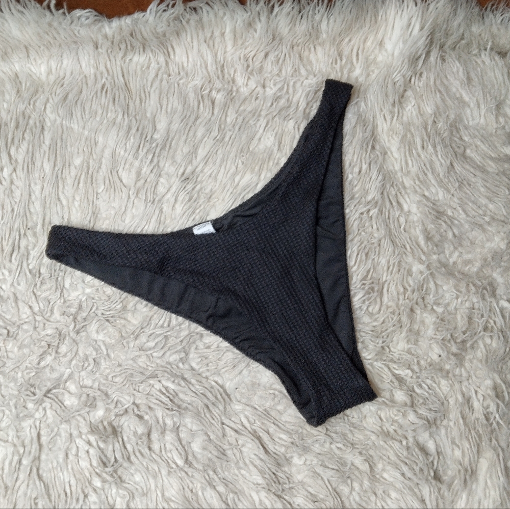 Aerie Waffle Super High Cut Cheekiest Bikini Bottom Size S - Picture 4 of 7
